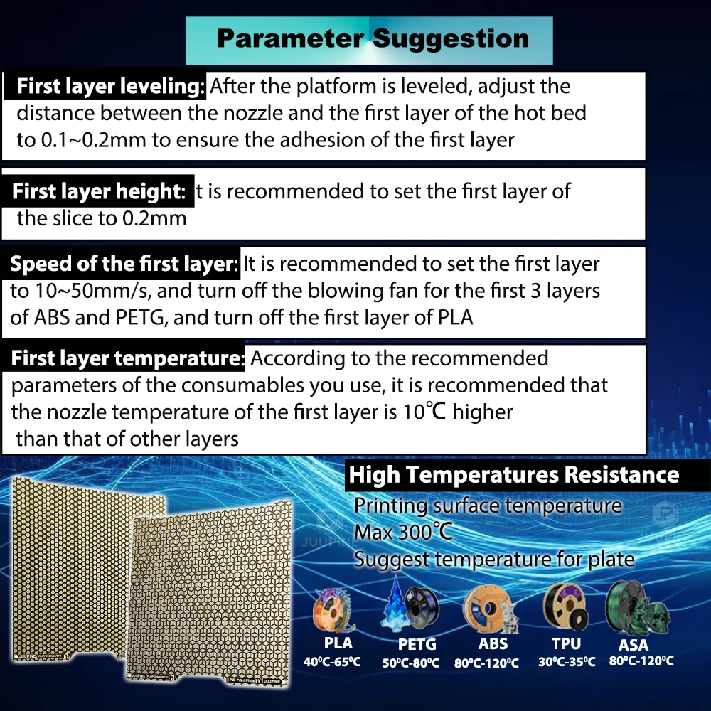PEI-стол сотовый/квадратный 350×320 мм для Bambu Lab H2D (двусторонний) 5