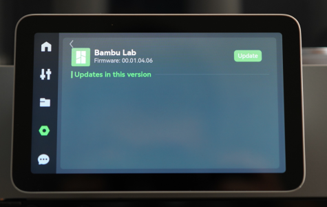 Кнопка Update в настройках принтера