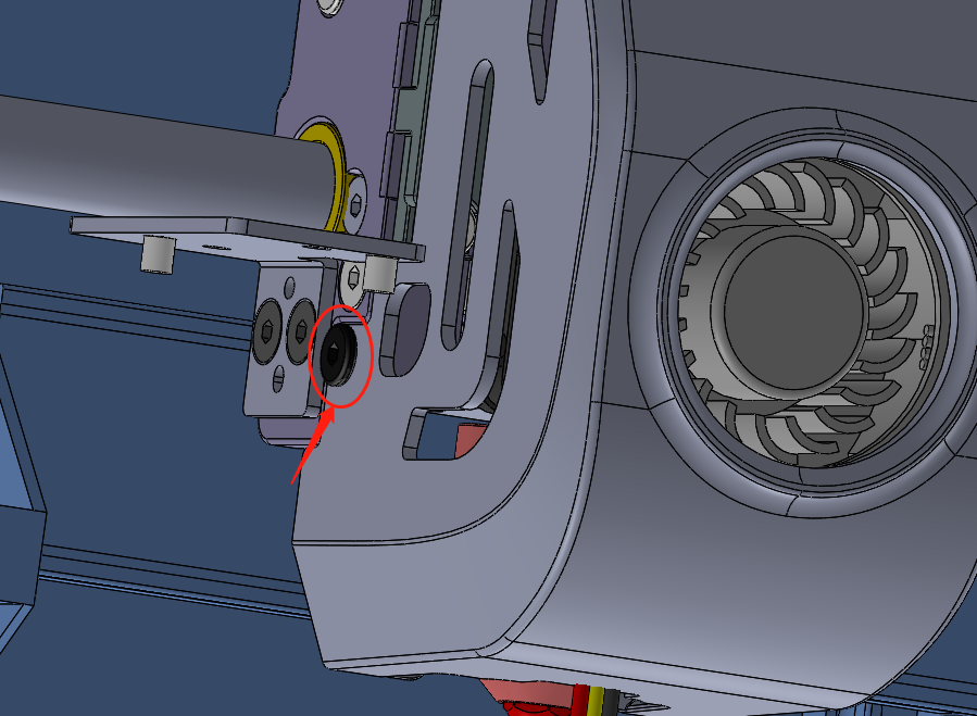 Установка нового 3010 вентилятора — два винта крепления