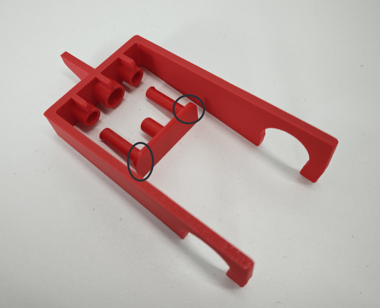 Printed parts of the Creality anti-tangle spool bracket for the Ender-3 V3