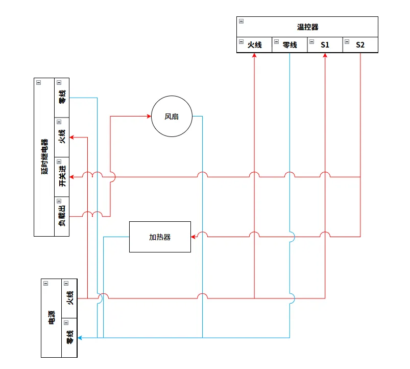 Электрическая схема подключения обогревателя 220V