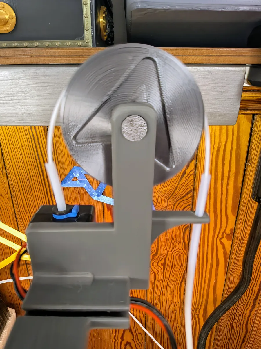 Перенос filament runout sensor — путь филамента через PTFE с верха к экструдеру