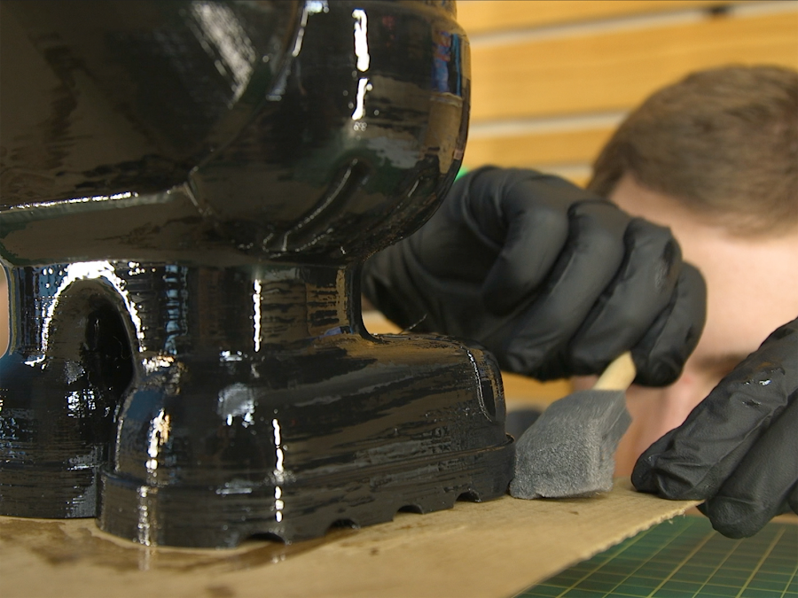 Нанесение XTC-3D поролоновой кистью — тонкие равномерные слои