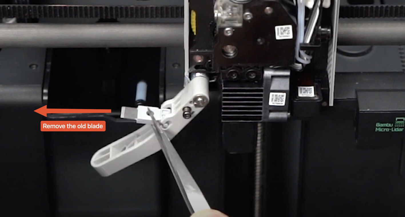 Removing worn cutter blade