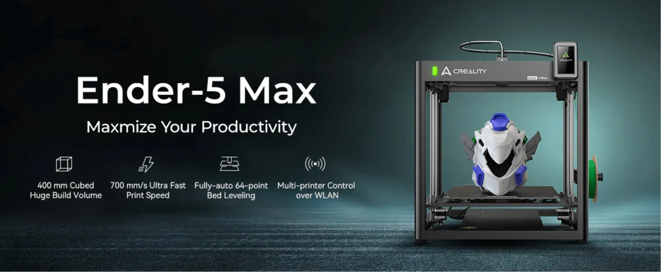 Creality Ender-5 Max — крупноформатный CoreXY-принтер с открытой рамой и стеклянным столом