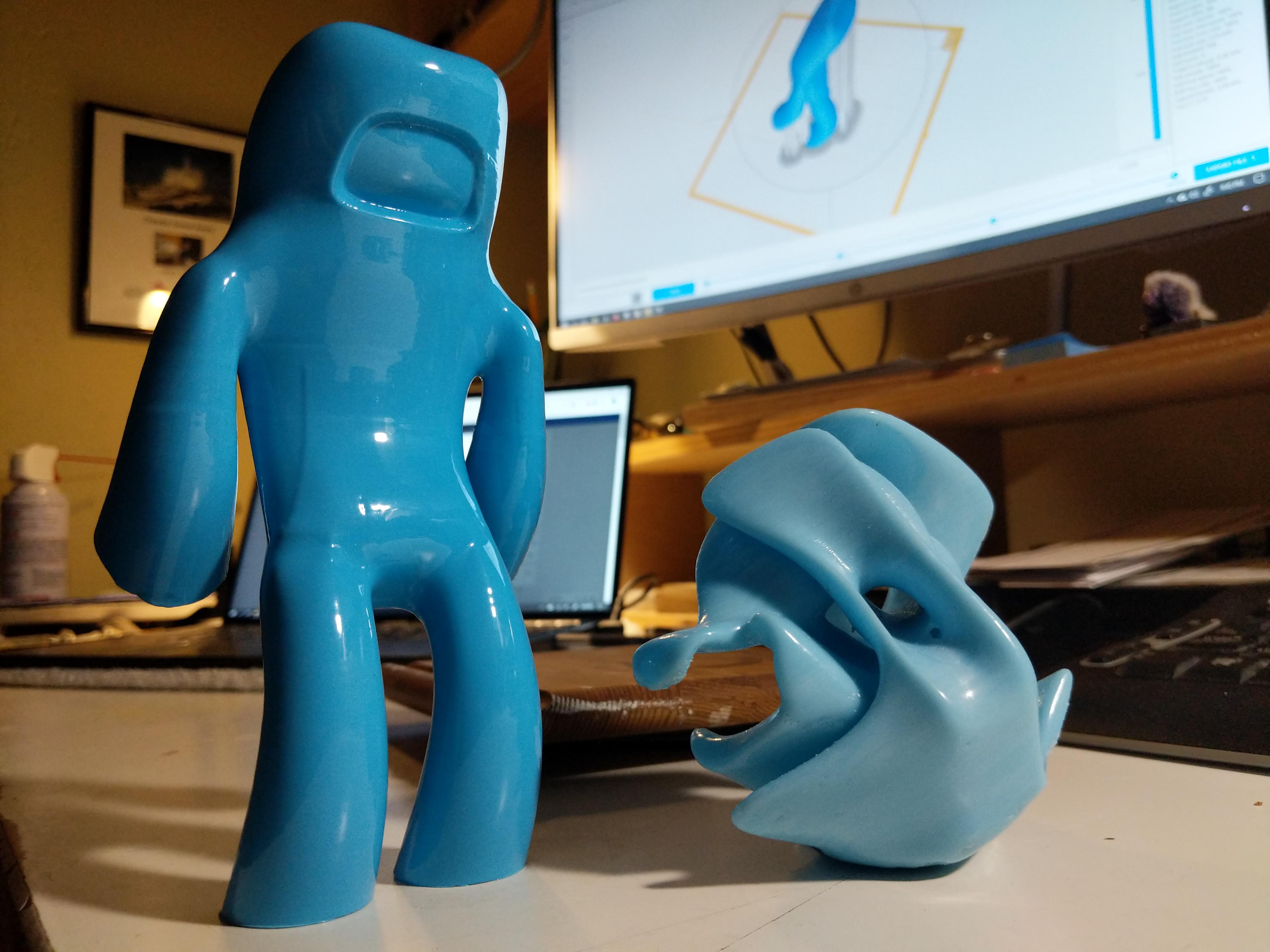 Результат ацетонового сглаживания ABS: гладкая глянцевая поверхность