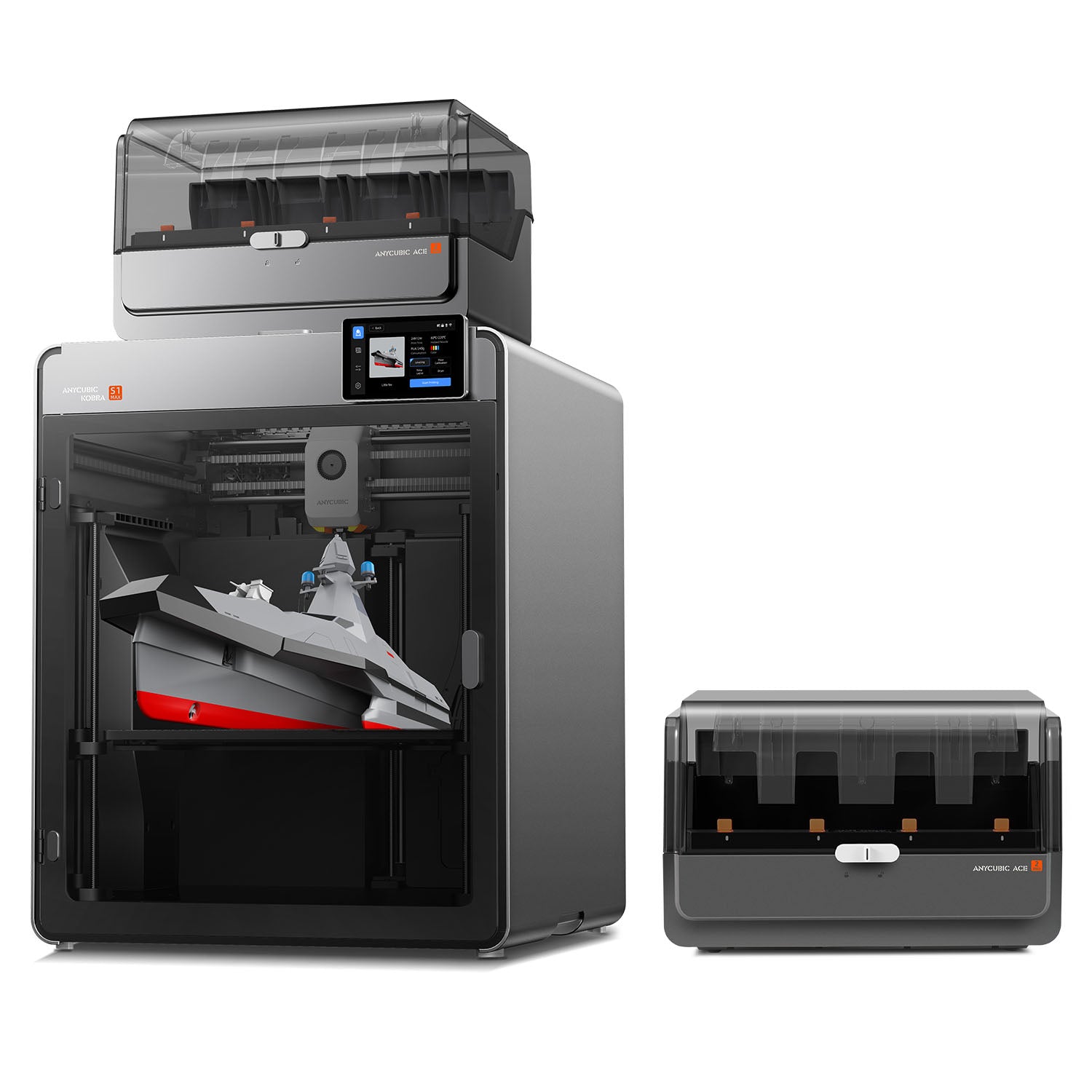 Anycubic Kobra S1 Max Combo с блоком автоподачи ACE 2 Pro — официальное изображение