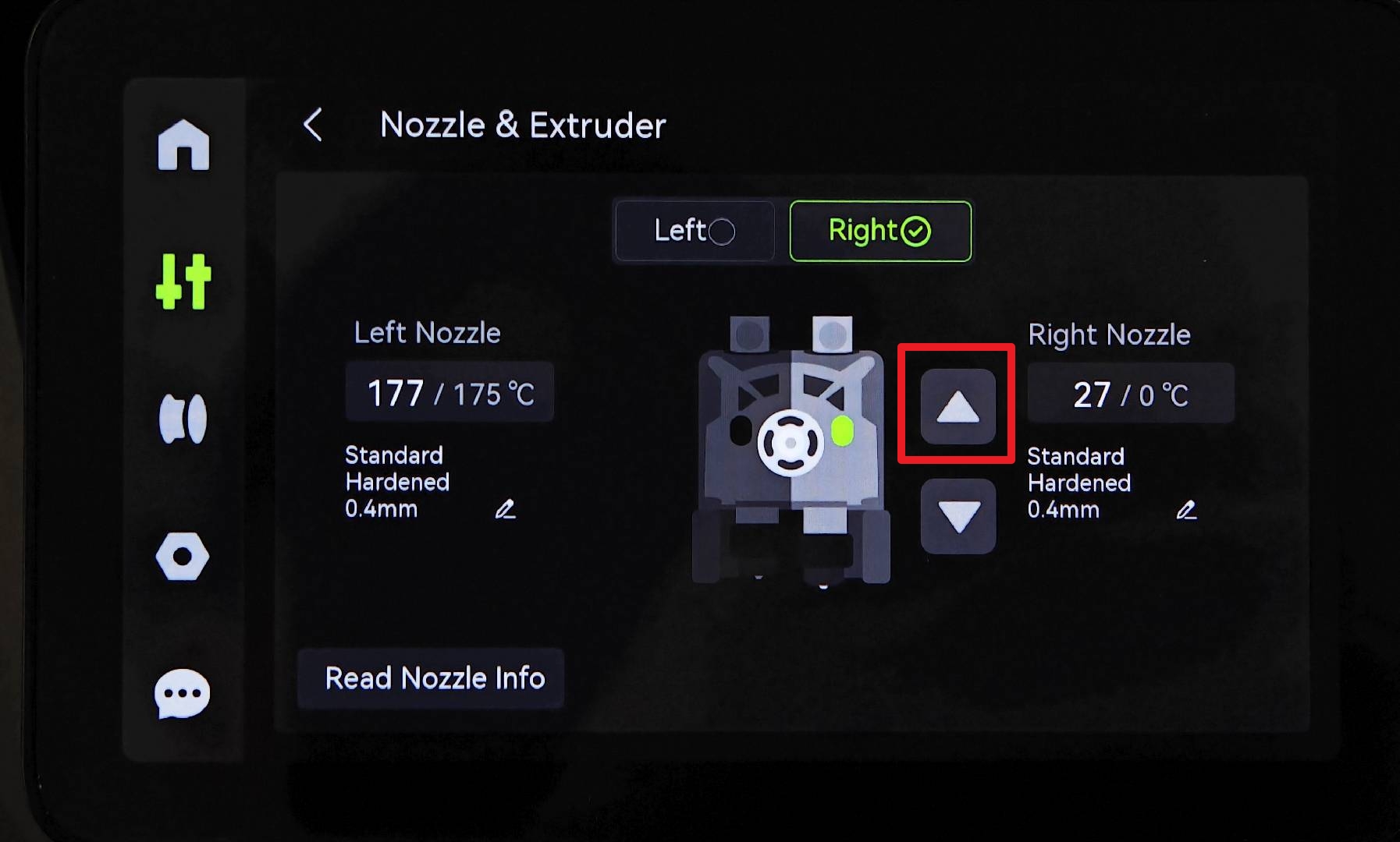 Вытягивание TPU филамента при переключении экструдера на H2D