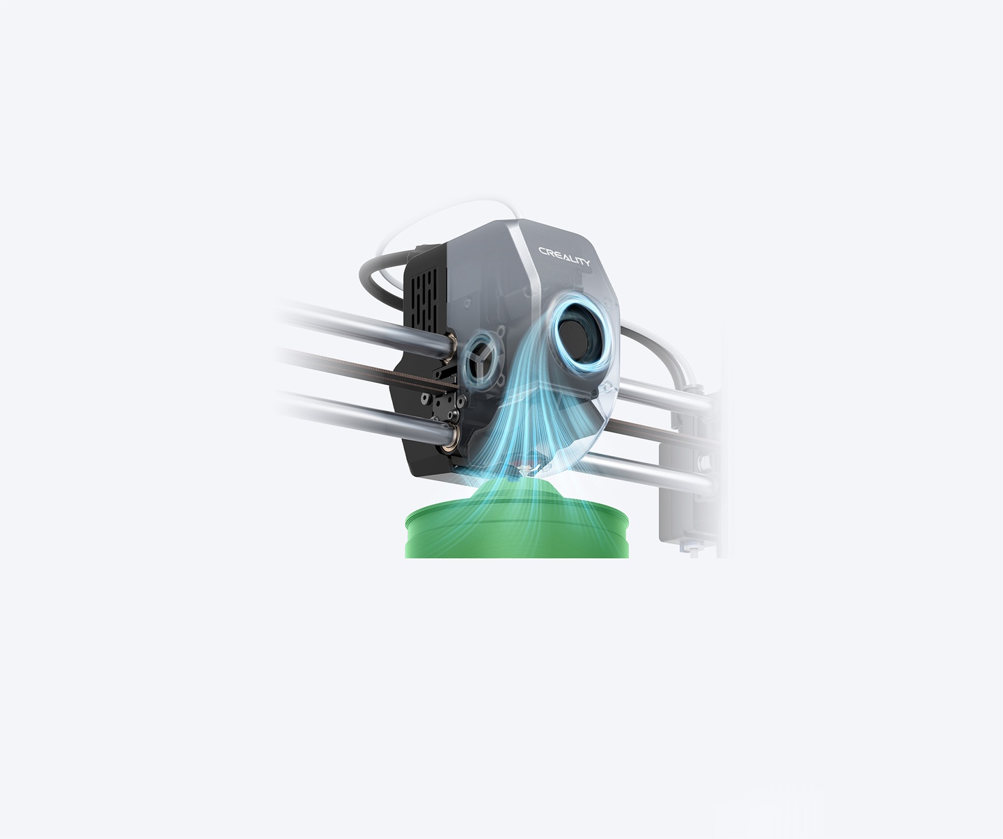 Two Fans — основной обдув модели и auxiliary fan позади сопла Ender-3 V3