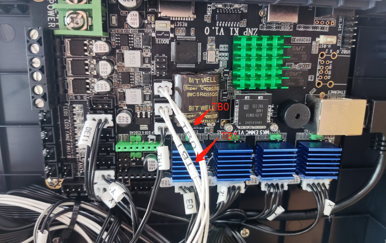 Плата ZNP K1 V1.0 с разъёмами TB0 и TB1
