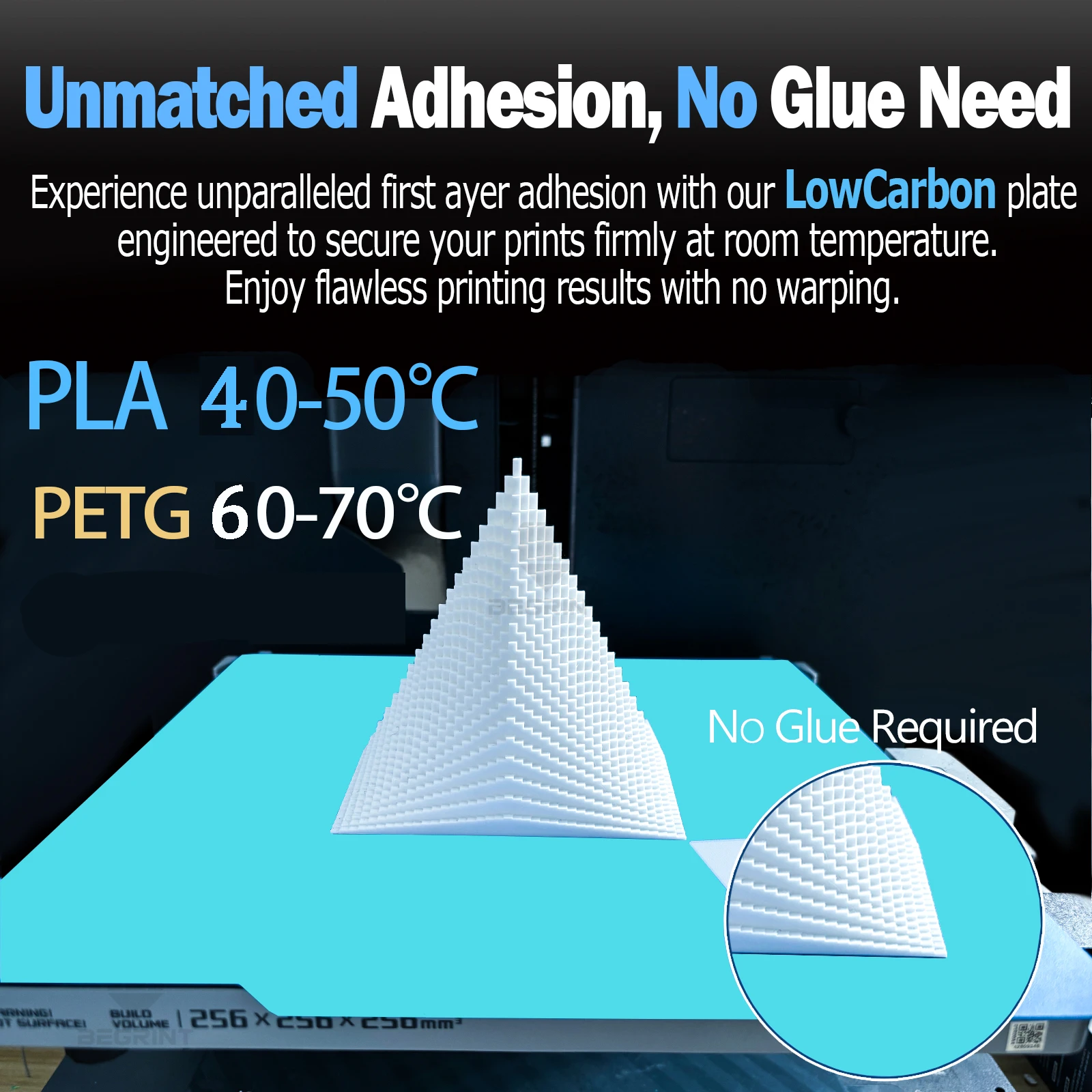 Стол Glacier Cool Plate 257 мм для Bambu Lab 5