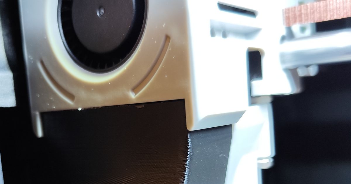 Blower and printed duct on a QIDI Q1 Pro toolhead