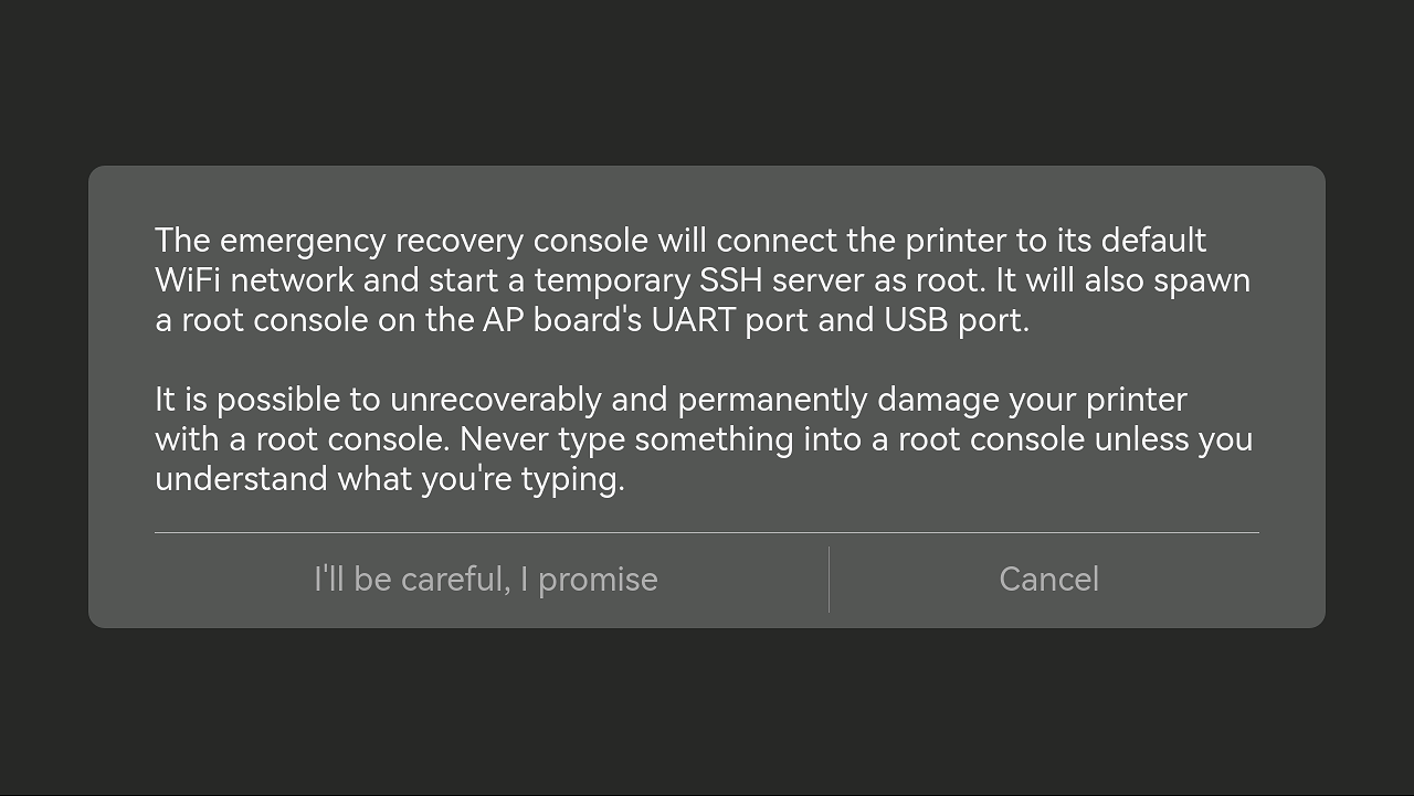 Консоль восстановления X1Plus