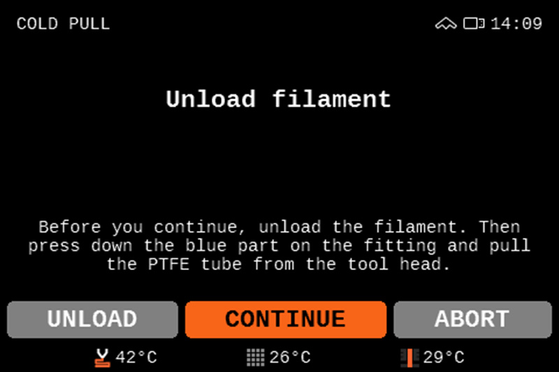 Removing PTFE tube on Prusa XL