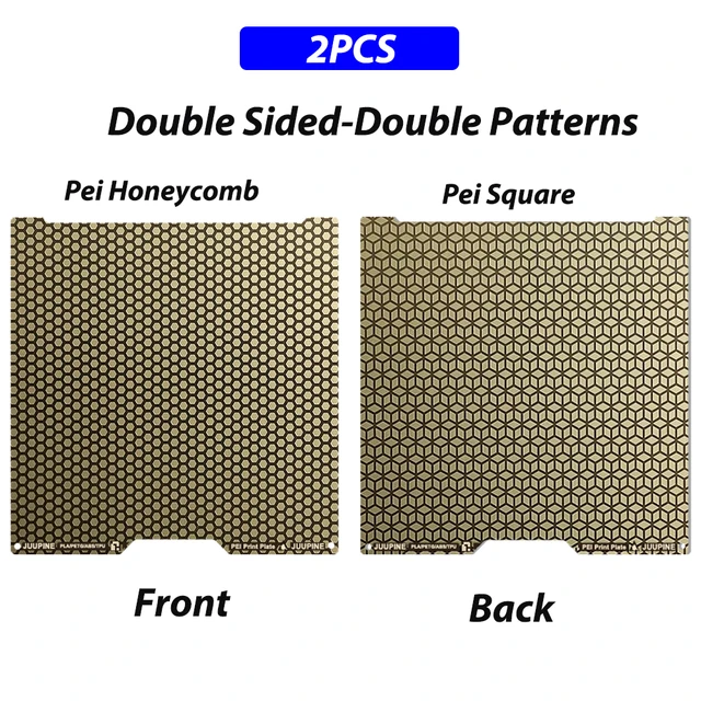 PEI-стол сотовый/квадратный 350×320 мм для Bambu Lab H2D (двусторонний)