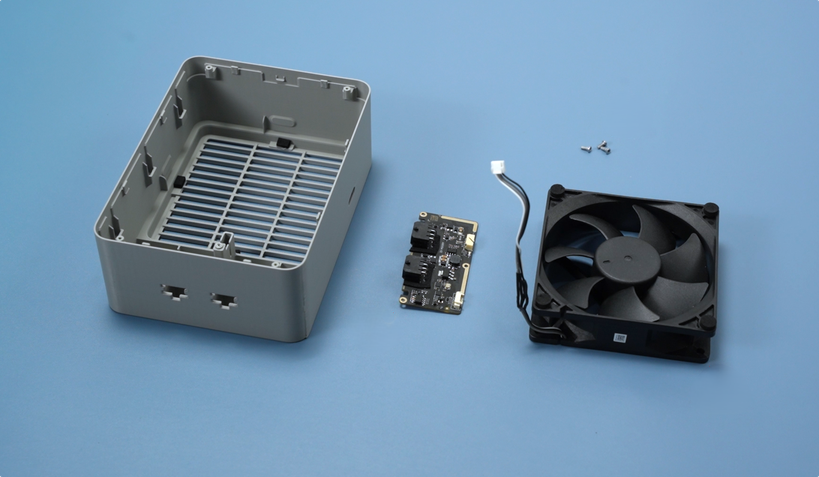 Плата управления, вентилятор и крепёж
