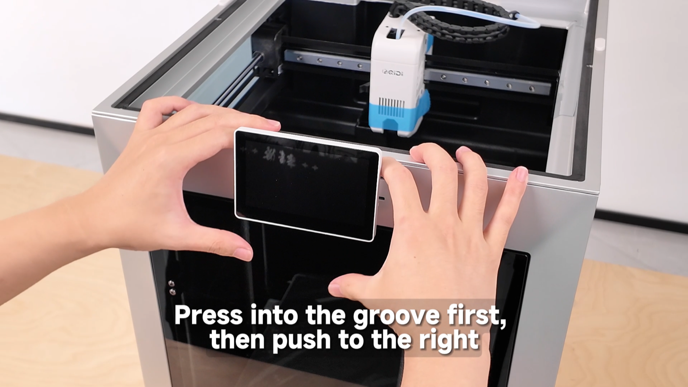 Installing the touchscreen onto the QIDI Q2 body