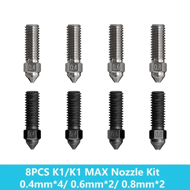 Набор двухметаллических сопел Creality K1 / K1 Max (0.4/0.6/0.8mm) 4