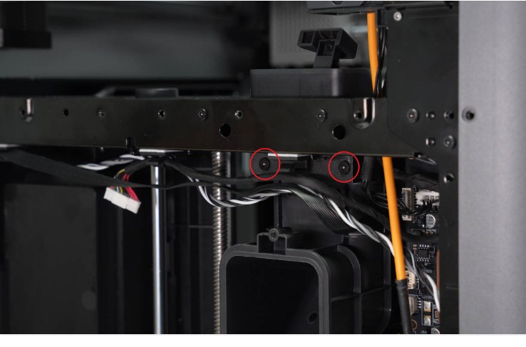 Снятие purge wiper assembly — два винта