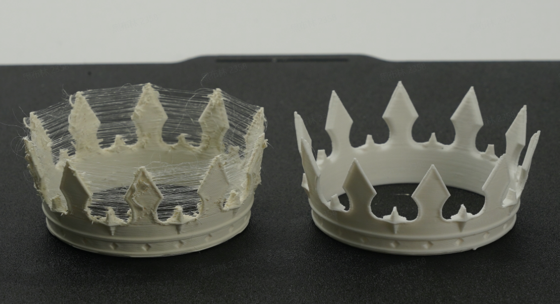 Пример паутинки (stringing) на 3D-модели