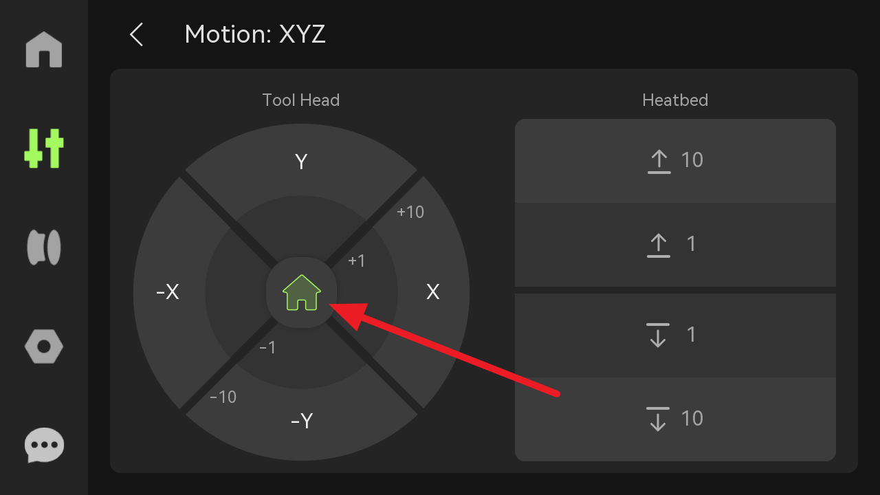 XYZ homing — flow chart H2 series