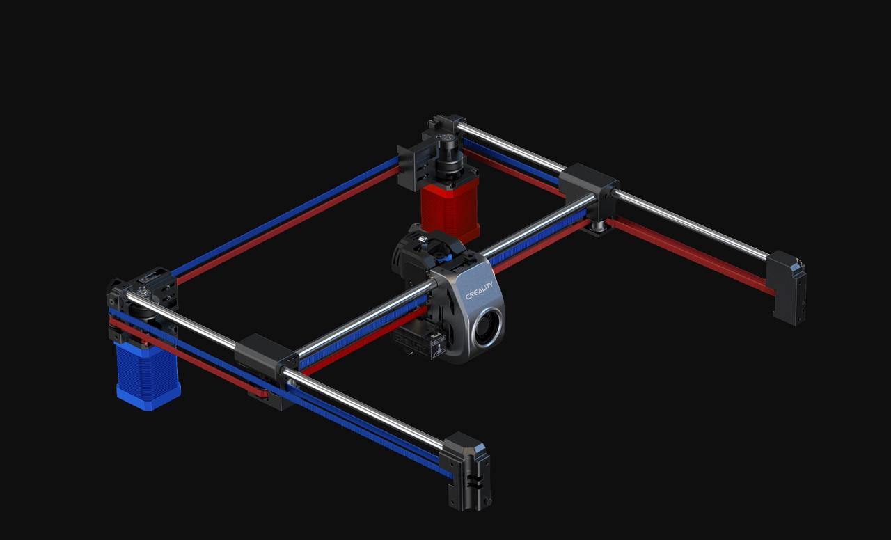 K1 — расположение натяжителей ремней X и Y на раме