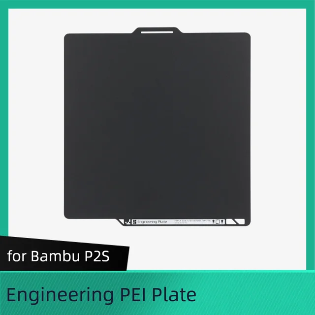 Engineering PEI Build Plate Textured/Smooth for Bambu Lab P2S