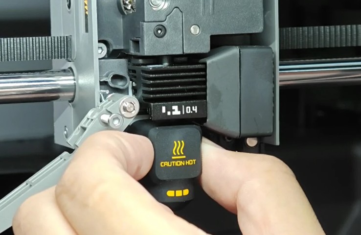 Снятие сопла для доступа к eddy sensor