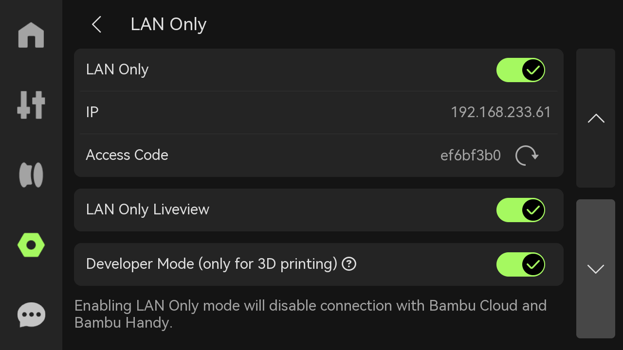 Developer Mode на H2/X/P2S — шаг 2