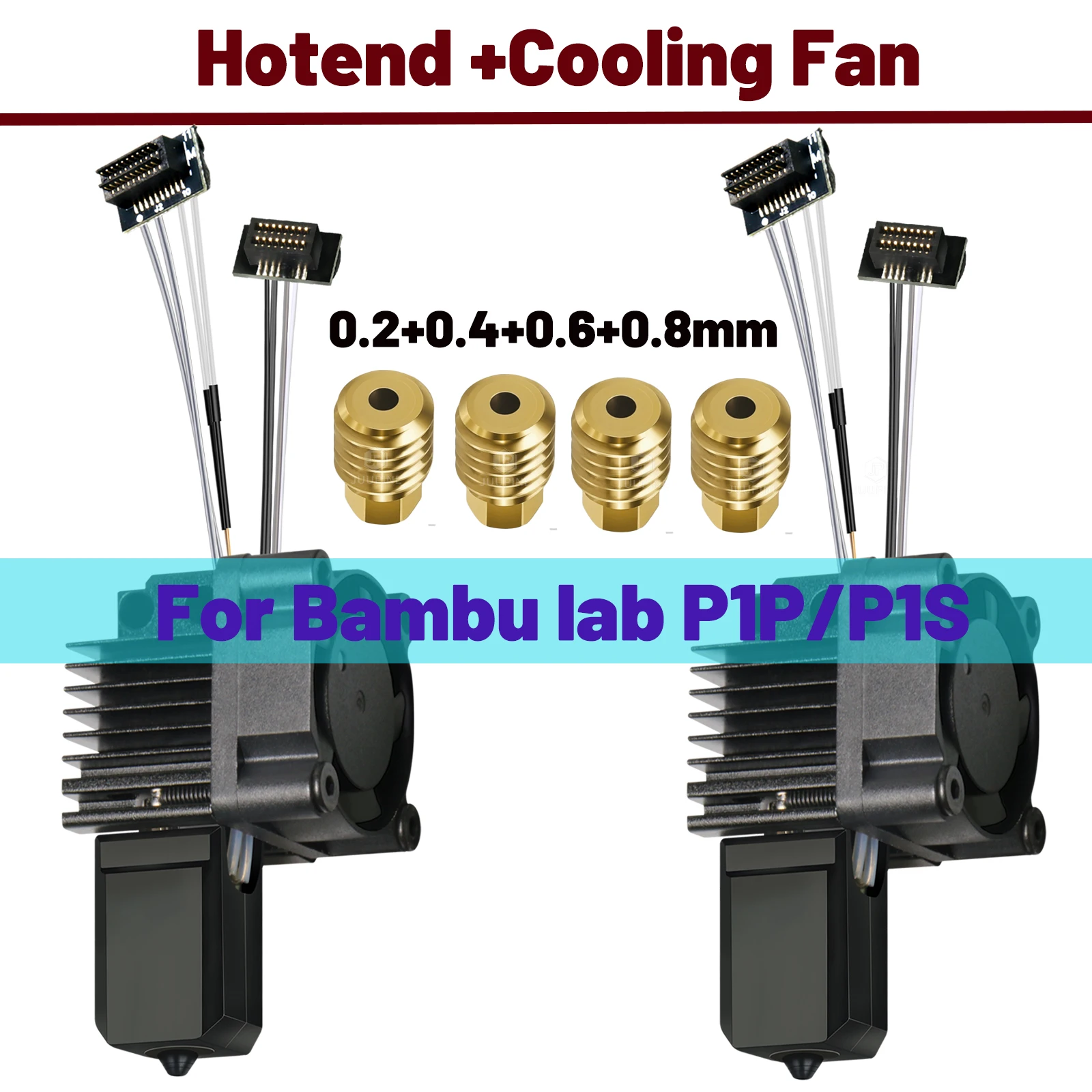 Bambu Lab P1P and P1S Complete Hotend V2.0 with Fan 2