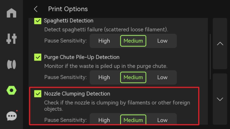 Настройки AI-детекции P2S — включение/выключение
