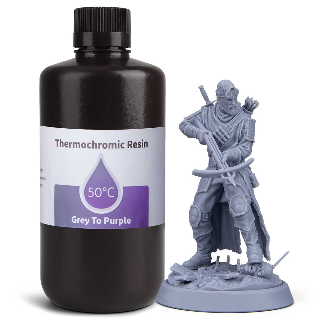 ELEGOO Thermochromic Resin — термохромный фотополимер 405 нм (серый → фиолетовый)