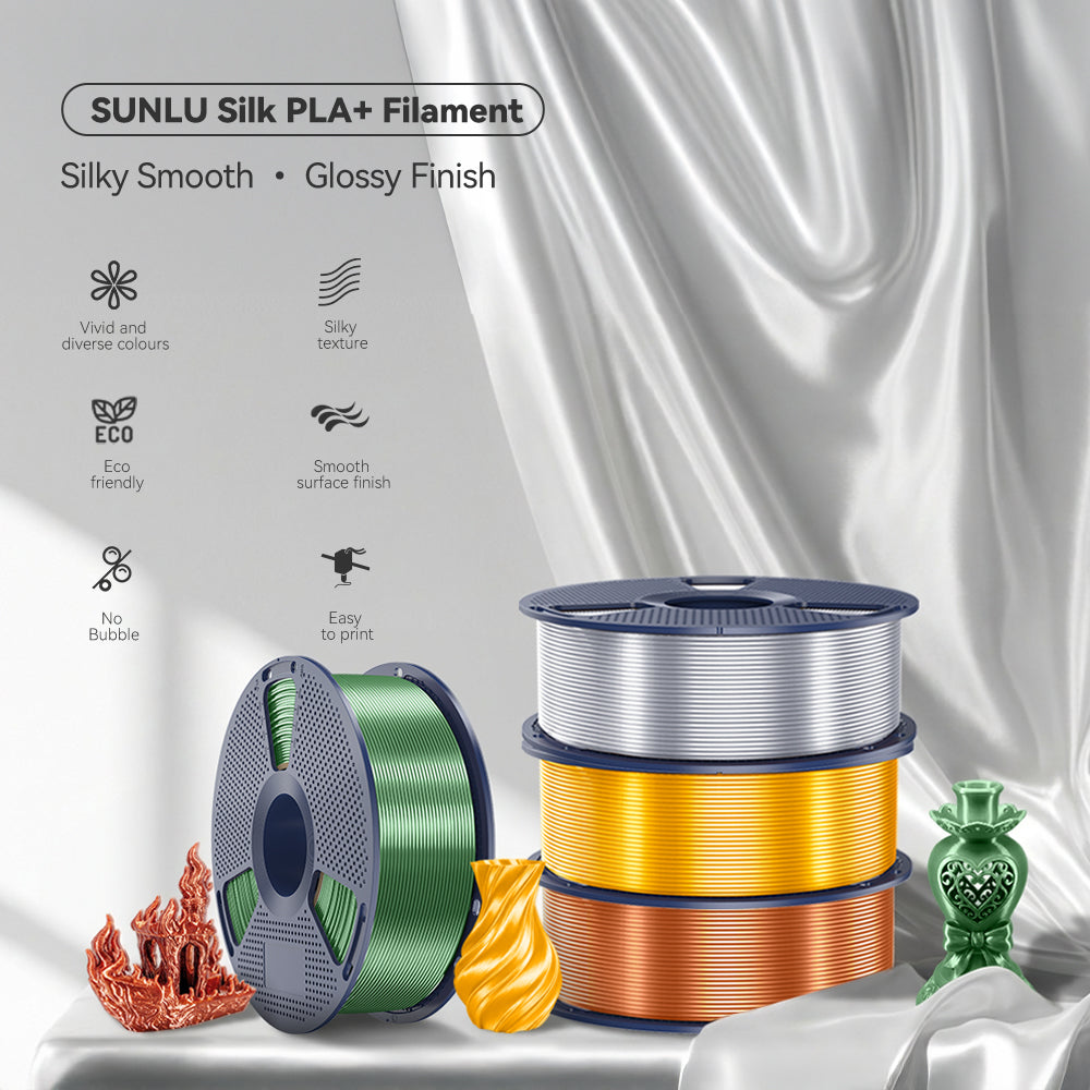 SUNLU Silk PLA — шелковистый филамент 1.75 мм 3