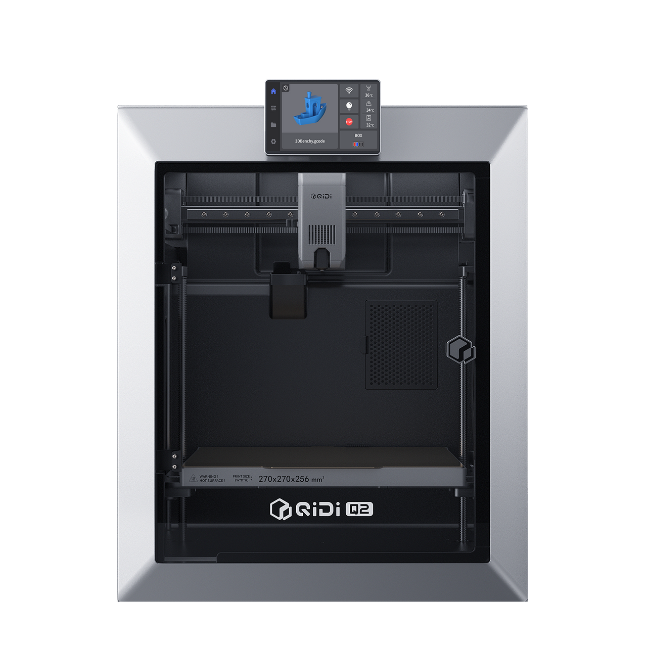 QIDI Q2 — закрытый CoreXY-принтер с полем 270×270×256 мм, вид спереди