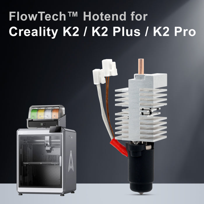 Micro Swiss FlowTech hotend for Creality K2 with heatsink and Bondtech CHT nozzle