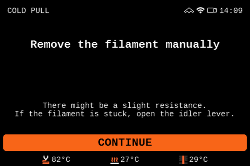 Pulling filament up from Nextruder