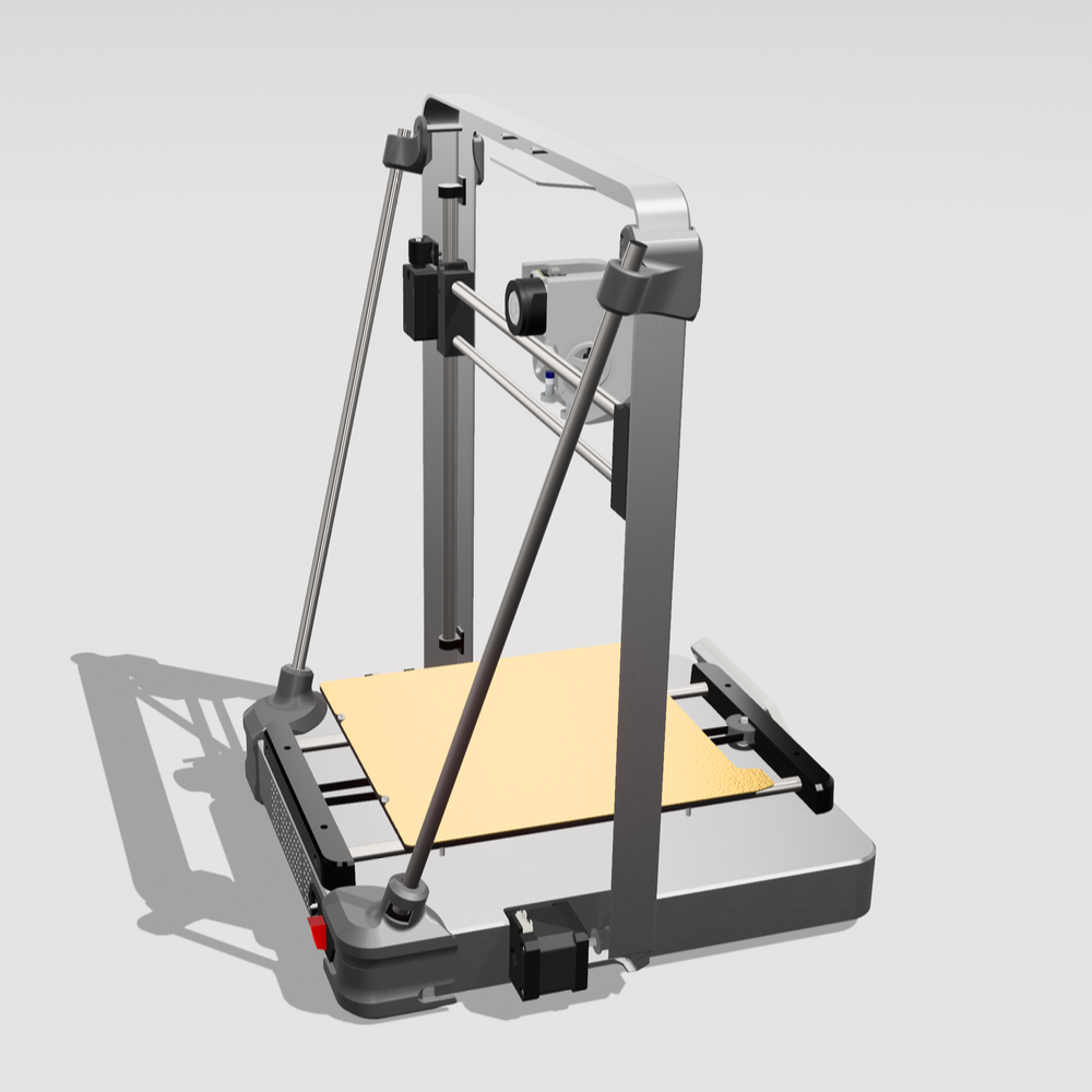 Ender-3 V3 CoreXZ with gantry rods, three-quarter view