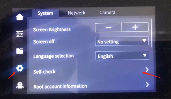 Меню Settings перед запуском калибровки K1 Max