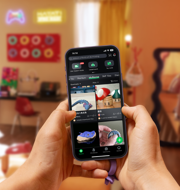 Мобильное приложение Creality Cloud — экран привязки и управления Ender-3 V4