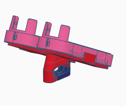 Кронштейн держателя катушки Kobra X под гермобокс, 3D-модель