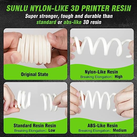 SUNLU Nylon-Like Resin — прочный фотополимер 405 нм для LCD/MSLA 2