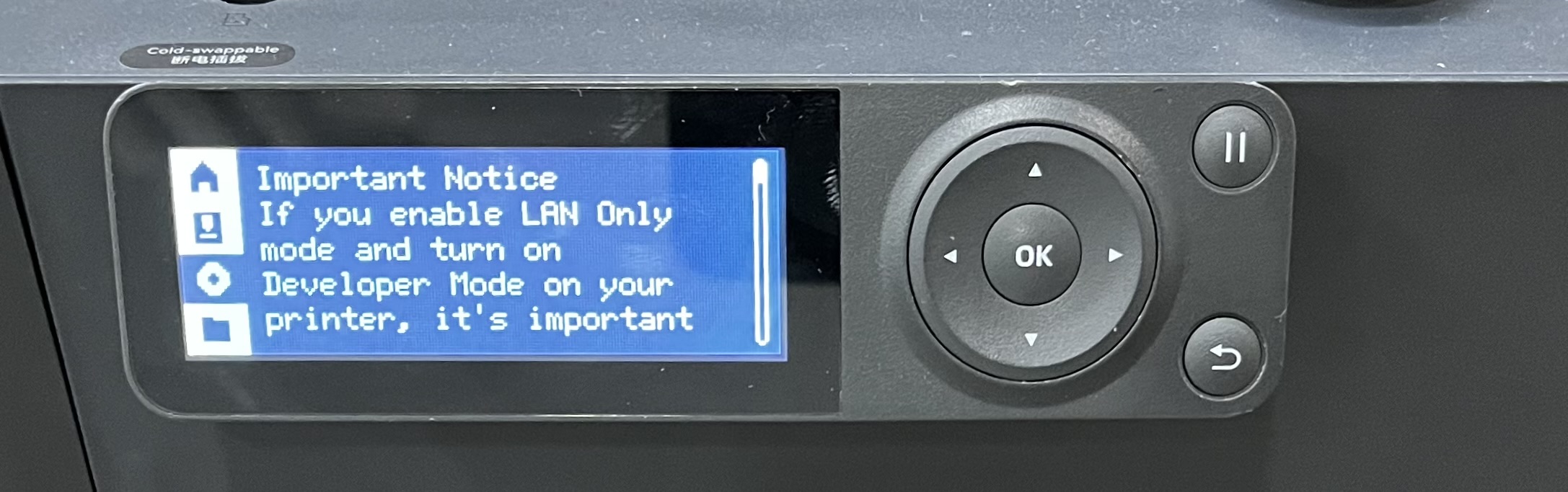 Developer Mode на P1 — шаг 6