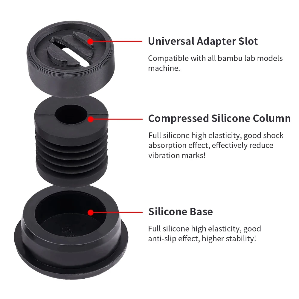 Anti-Vibration Feet for A1 Mini/A1/P1S/X1C/X1E 4