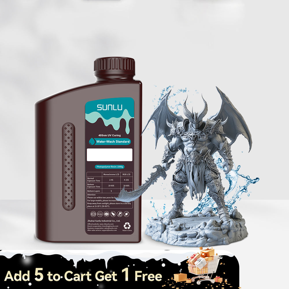 SUNLU Water Washable Resin — водосмываемый фотополимер 2