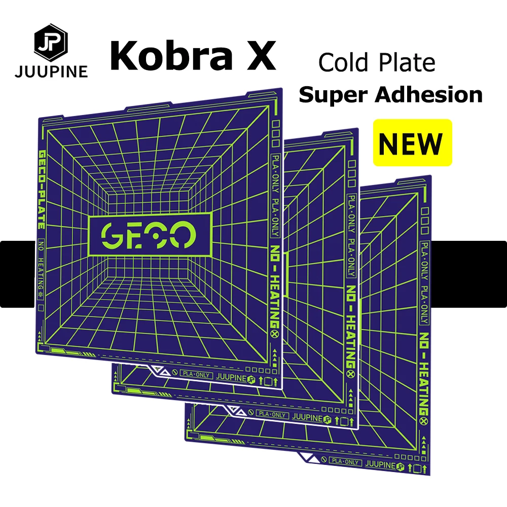 Холодная пластина GECO/Glacier для Anycubic Kobra X: печать PLA, 264×276