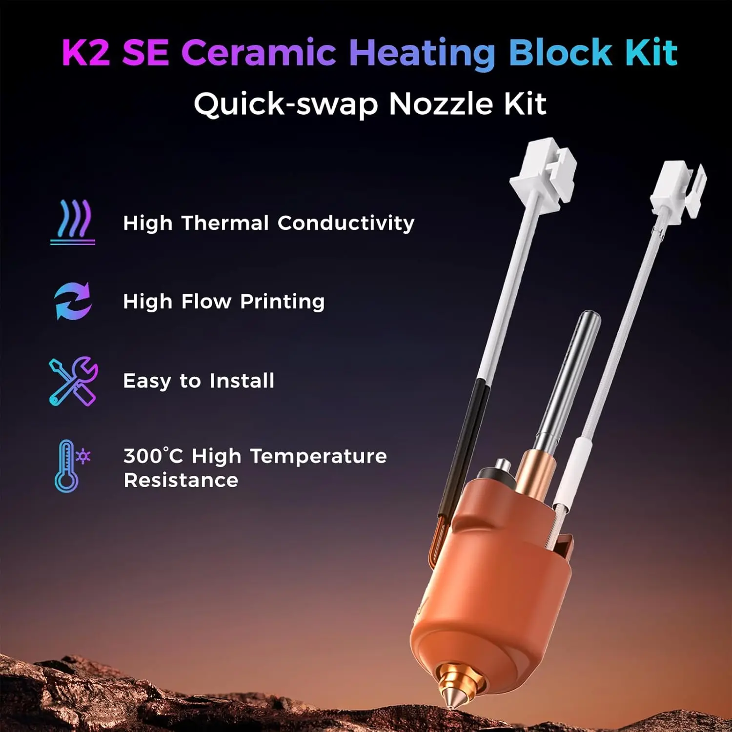 Creality K2 SE Ceramic Heating Block Kit 2