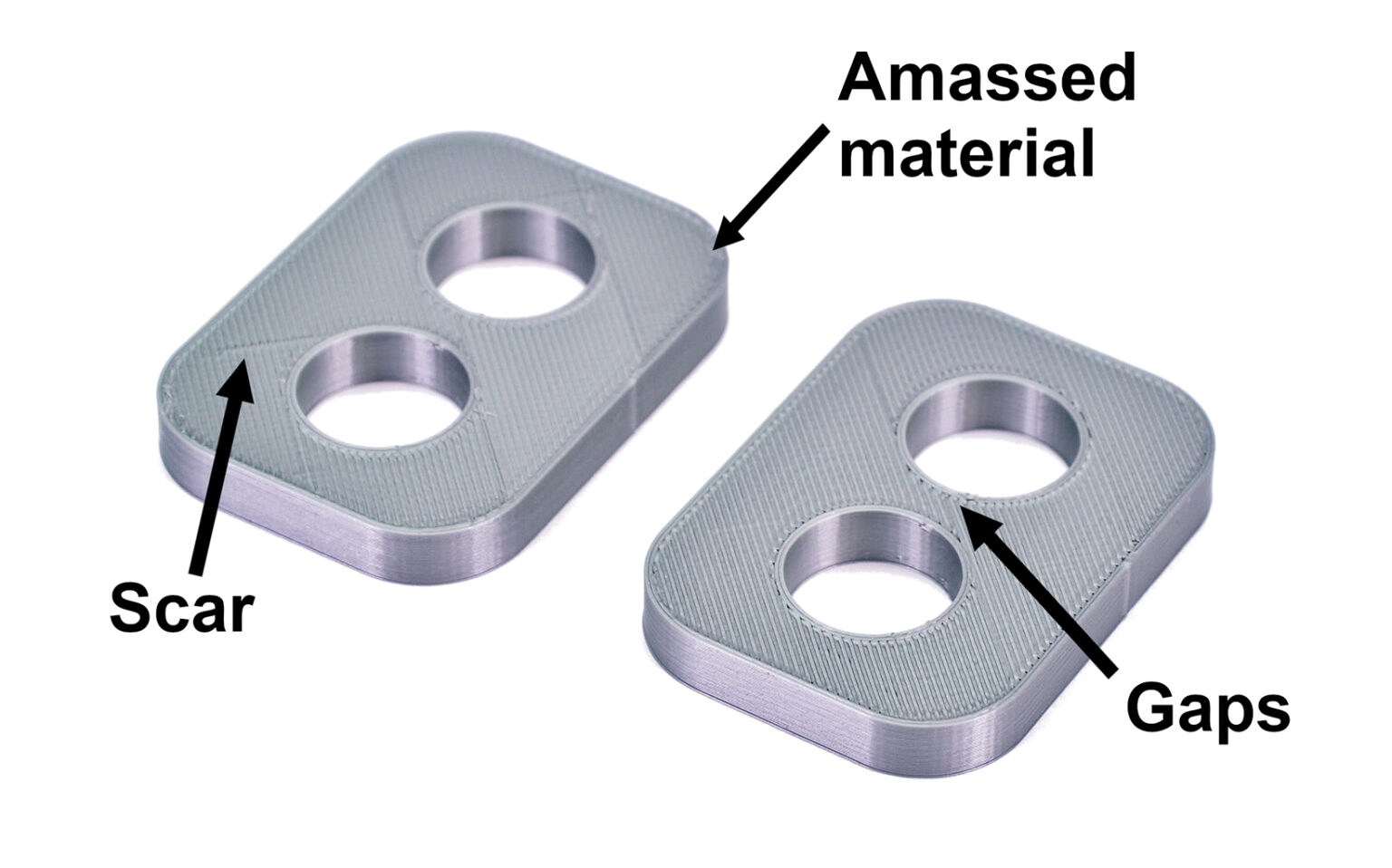 Измерение стенки тест-куба штангенциркулем для калибровки потока