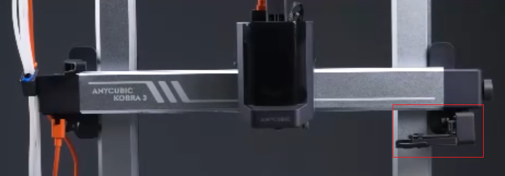 Узел сброса отходов на правом конце оси X Anycubic Kobra 3