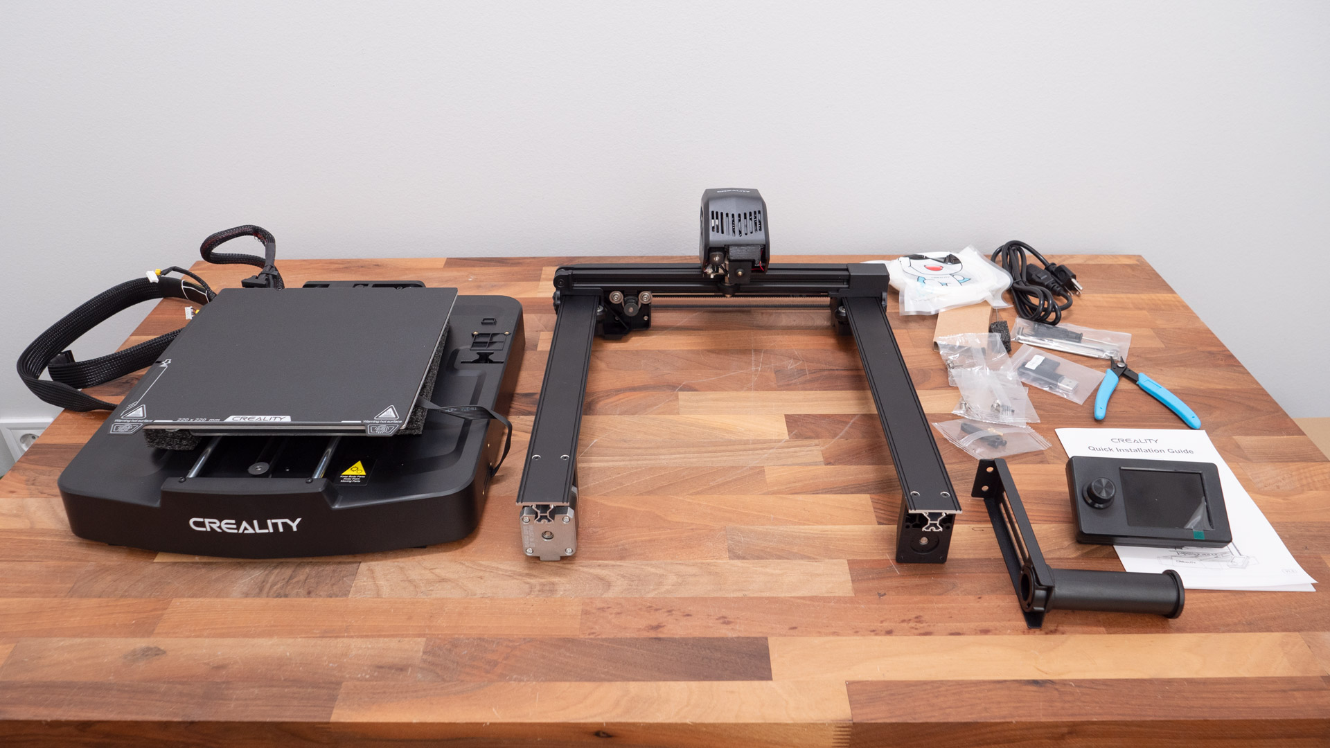 Комплект Ender 3 V3 SE — база, портал, экран, инструменты