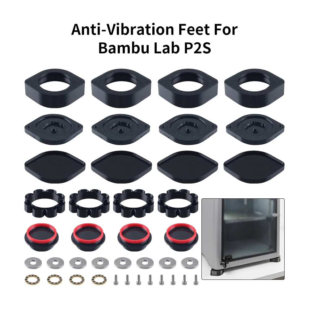 HULA Anti-Vibration Feet for Bambu Lab P2S